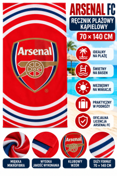 Ręcznik plażowy Arsenal FC 70 × 140 cm.png